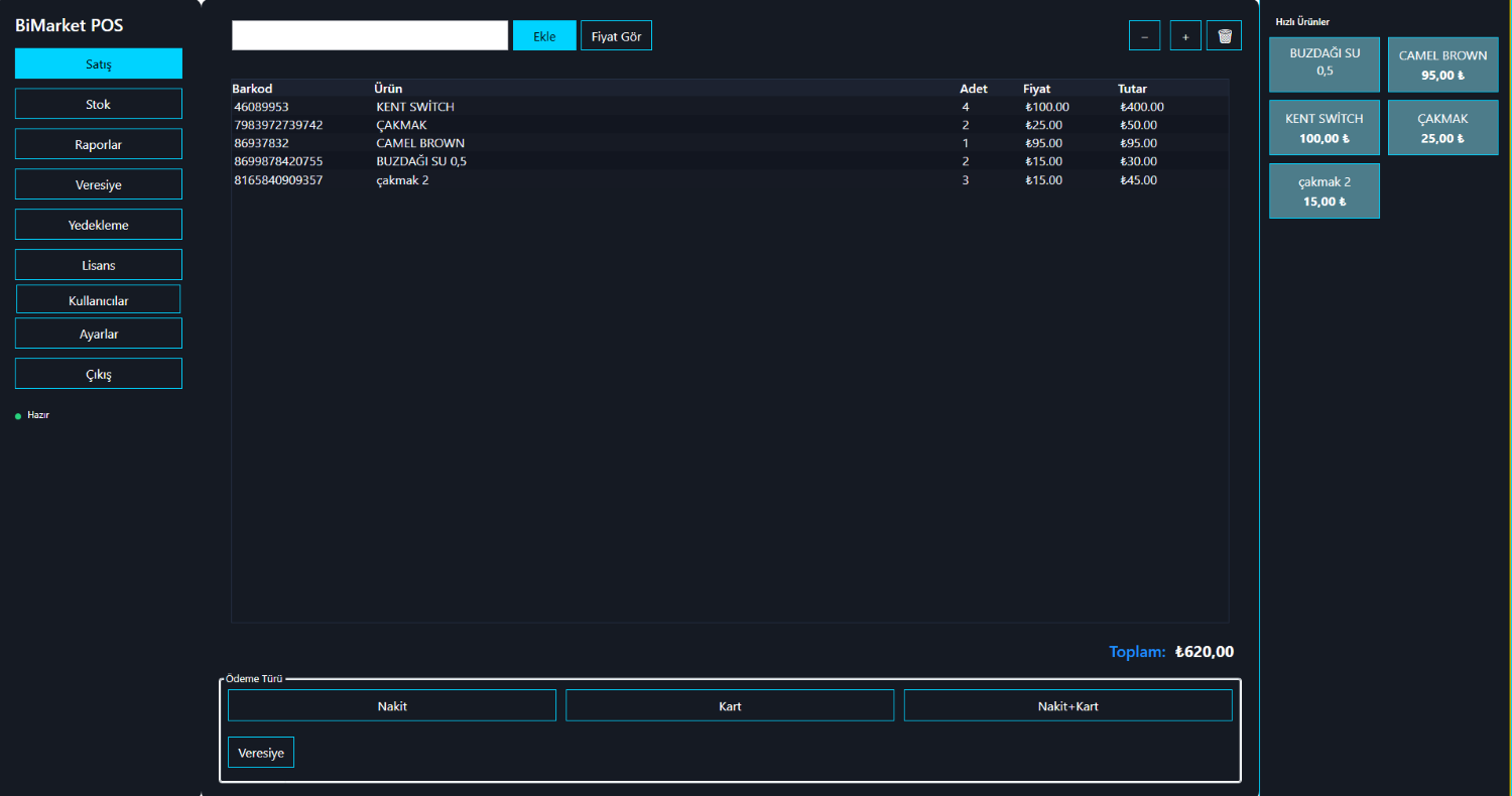 BiPOS Satış Ekranı
